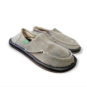 Sanuk Lil Donny Canvas Slip on Loafers Size 13